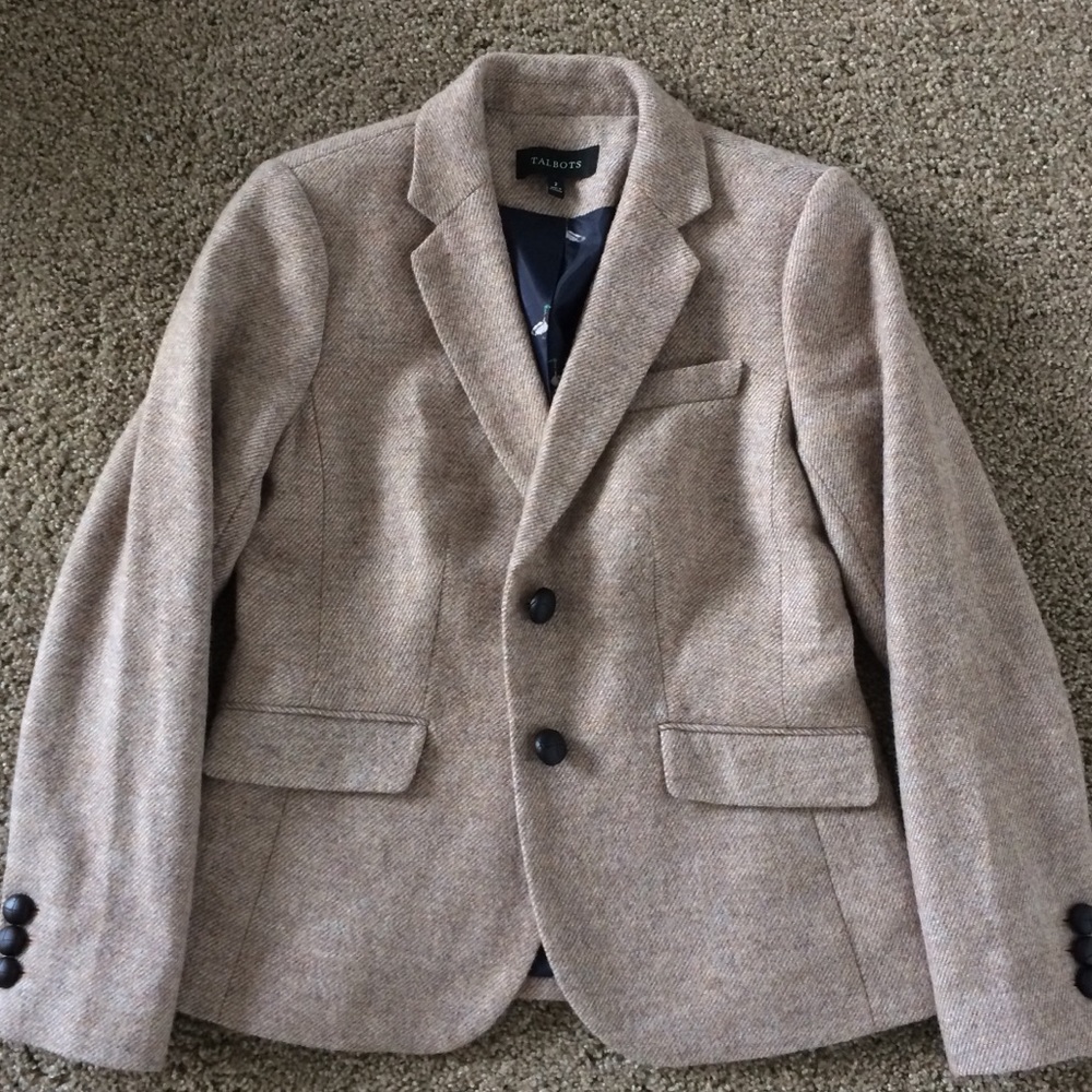 Talbots Beige Wool Blend Blazer